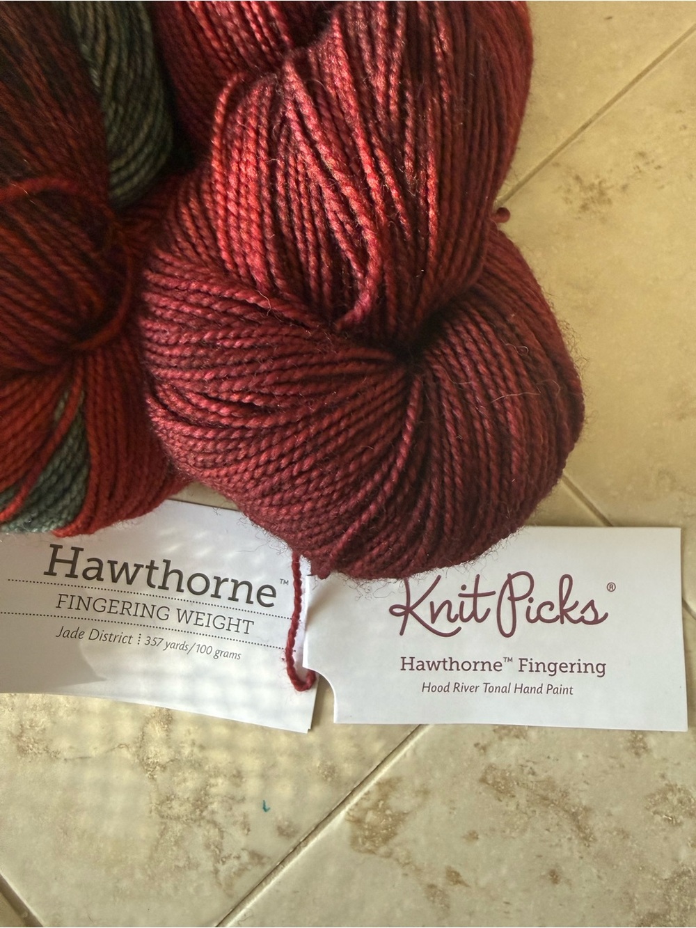 Knit Picks Hawthorne Fingering Weight Yarn - Red Tone